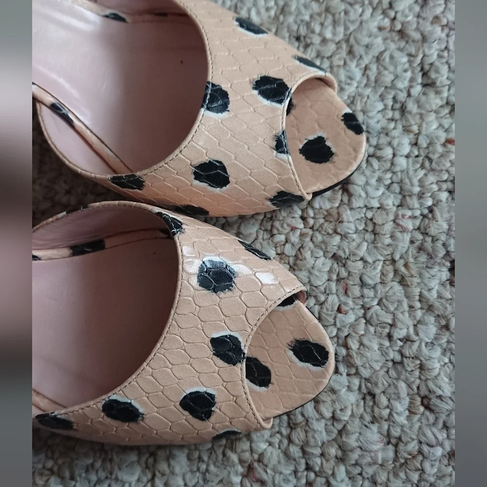 Kate Spade Lula d'Orsay pumps in a spotted snake-embossed pattern size 7.5 - Picture 7 of 12